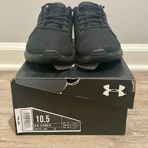 Under Armour Men's Black Sneakers - Size 10.5